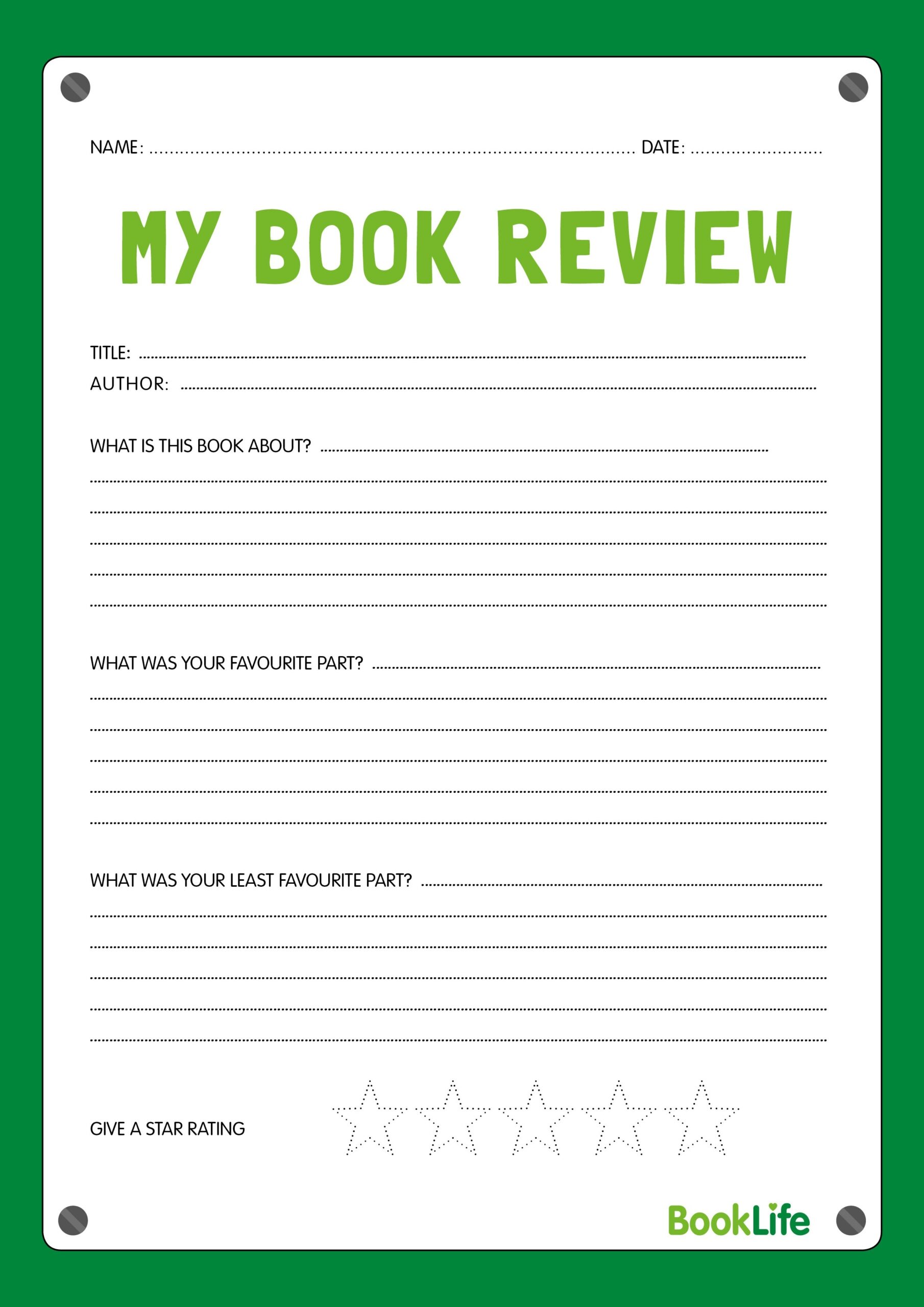 Book Review Template Free Printable Resources For KS1 U0026 KS2 Worksheets Library