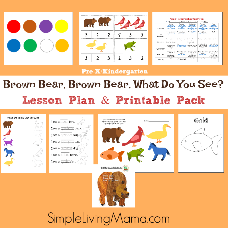 Brown Bear Brown Bear Pre K K Lesson Plans Simple Living Mama