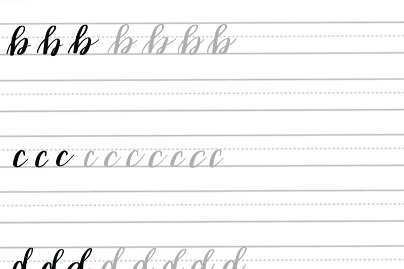 Free Printable Calligraphy Worksheets For Beginners