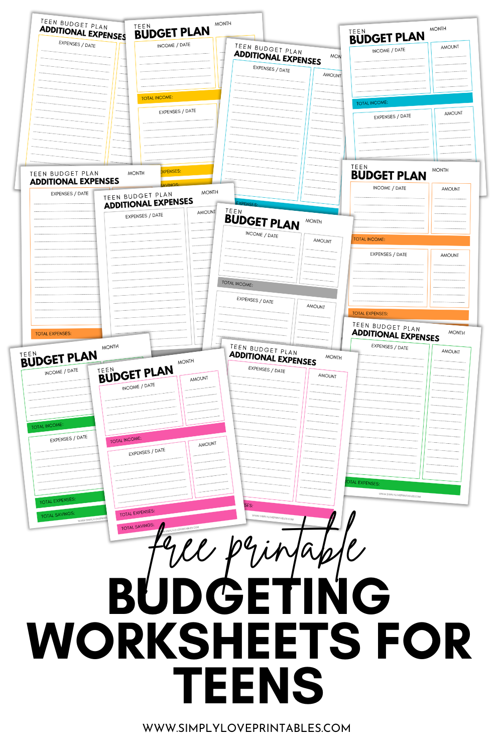 Free Teen Printable Worksheets