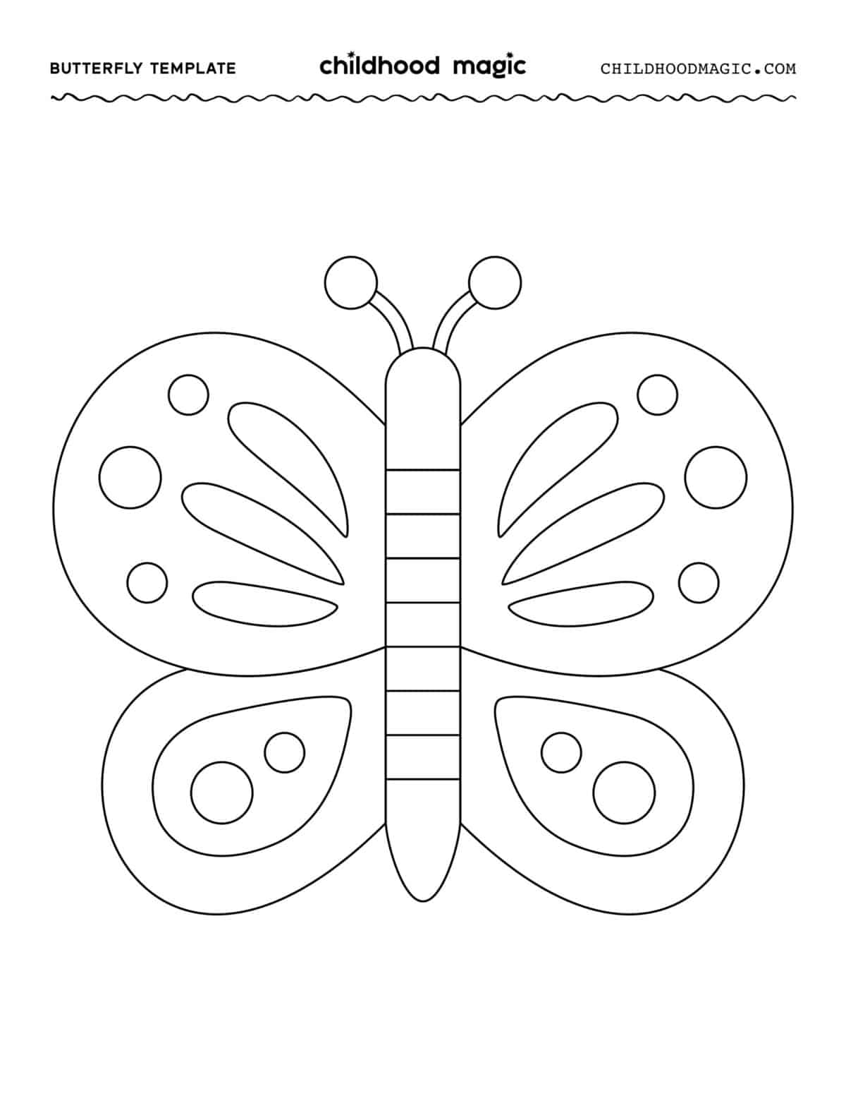Butterfly Template Childhood Magic