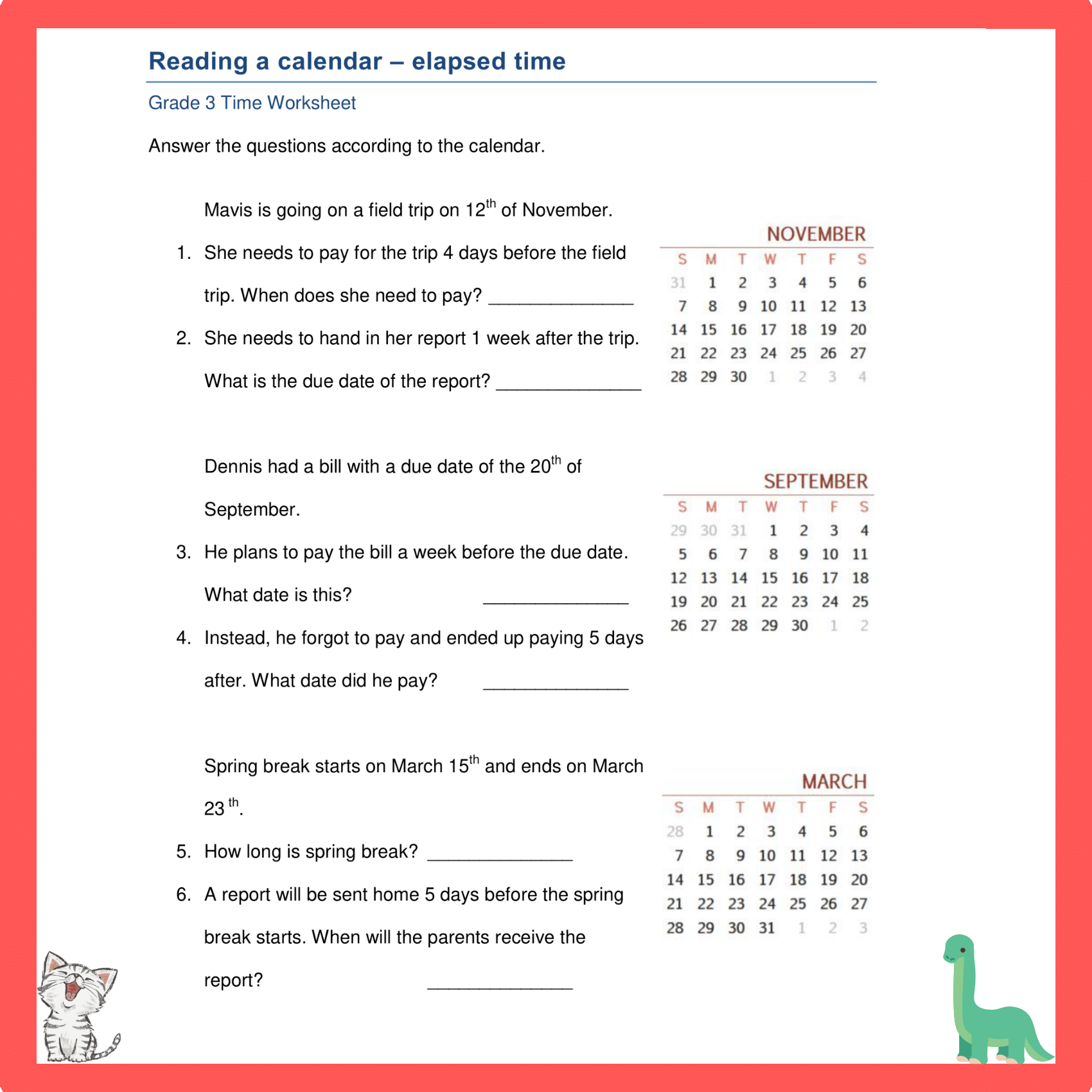 Calendar Chronicles Exploring Time And Dates Made By Teachers