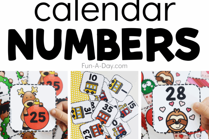 Printable Calendar Pieces For Preschool