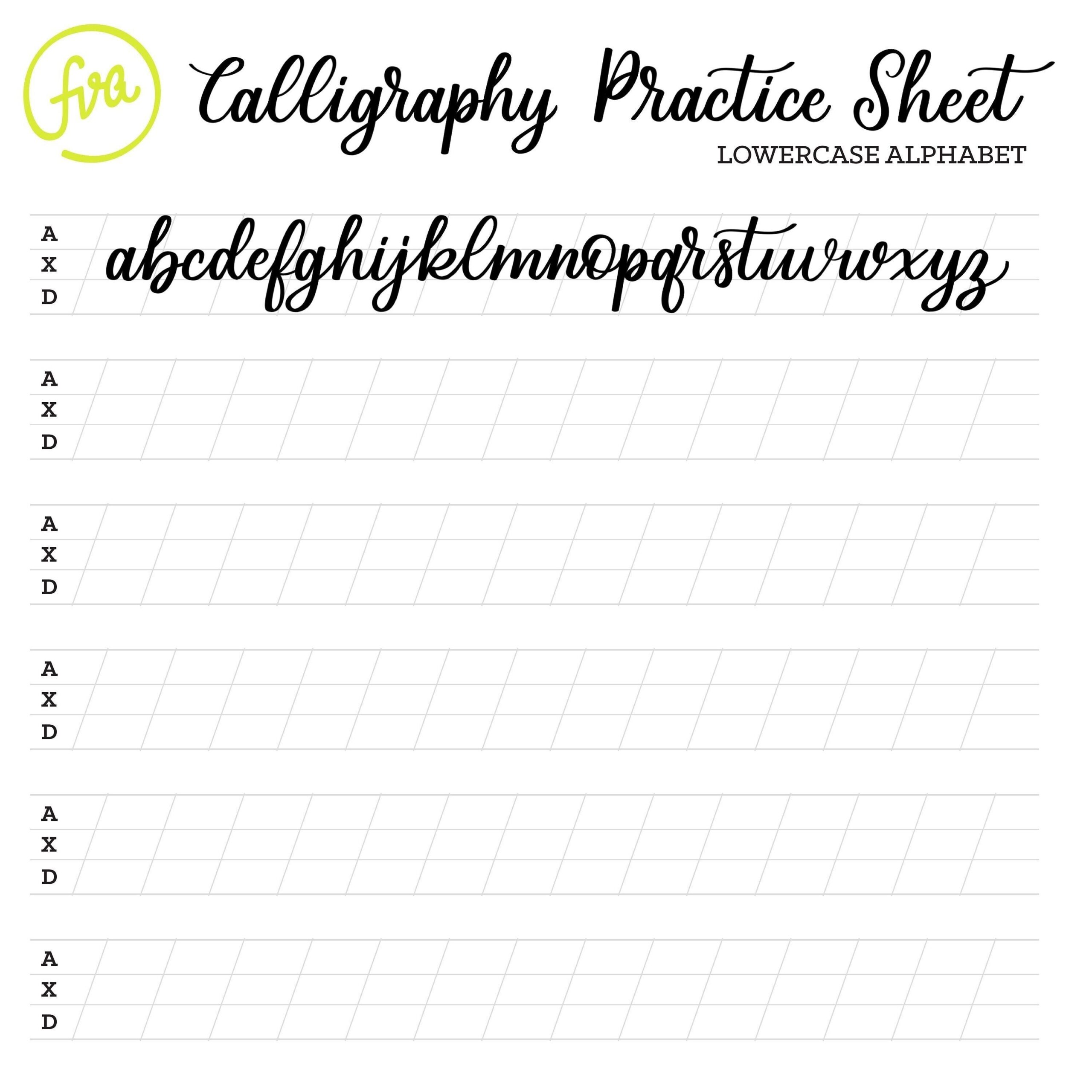 Calligraphy Alphabet Practice Sheets Deals