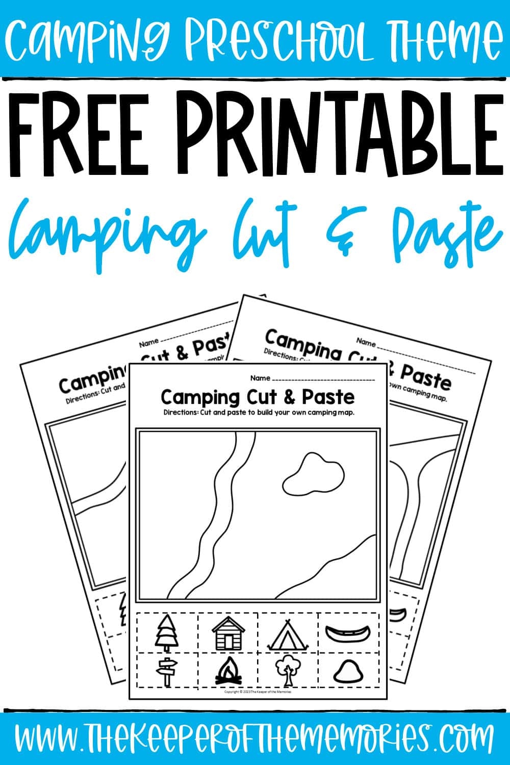 Camping Cut And Paste Worksheets