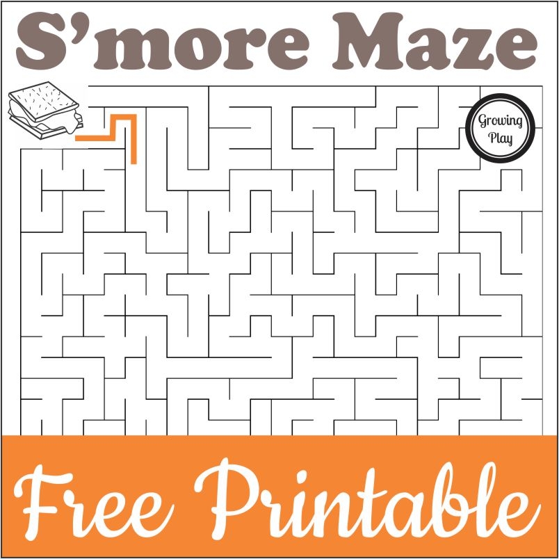 Camping Maze Printable FREE Growing Play Camping Maze Printable FREE Growing Play