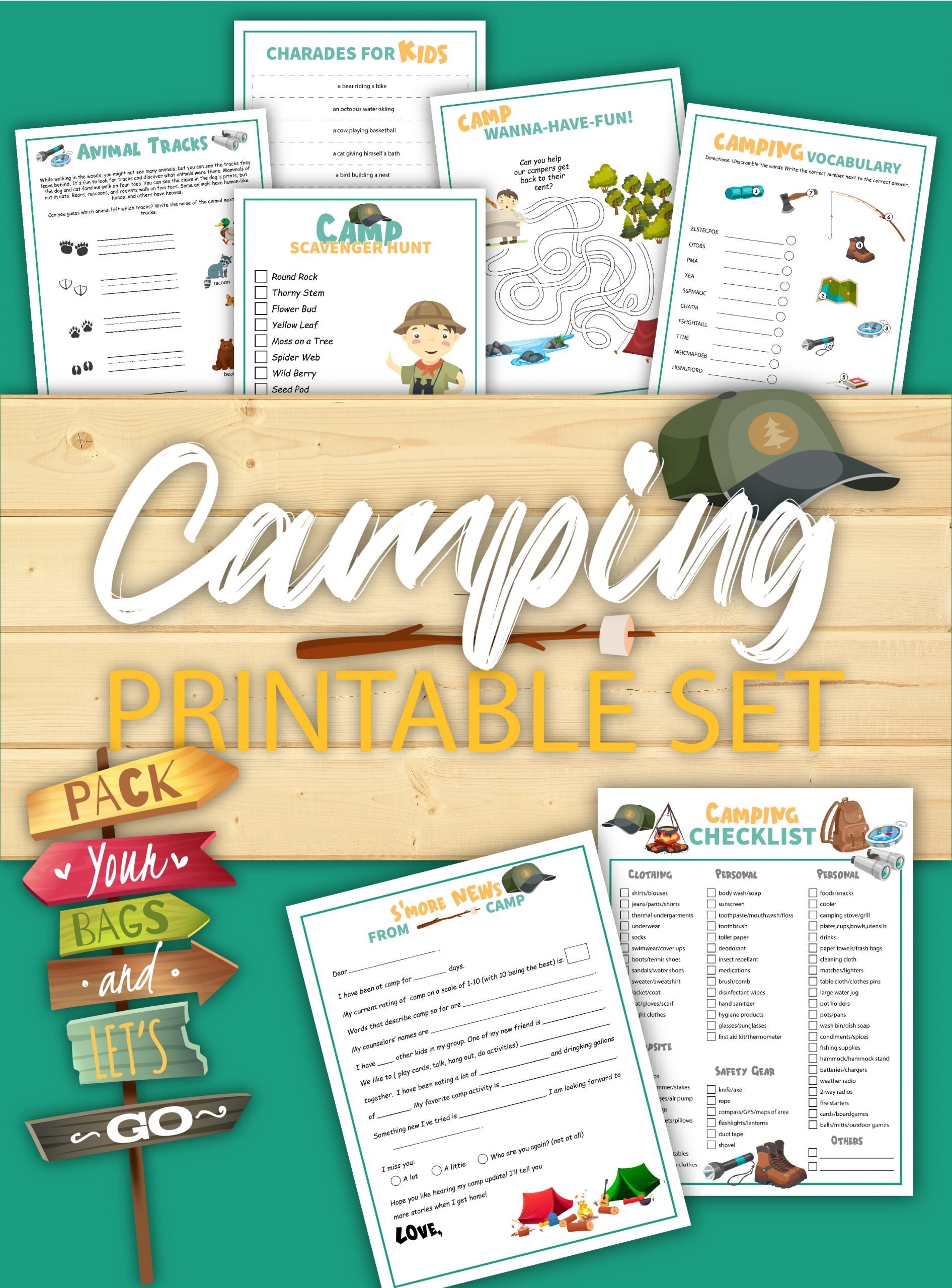 Free Printable For Camping Worksheets