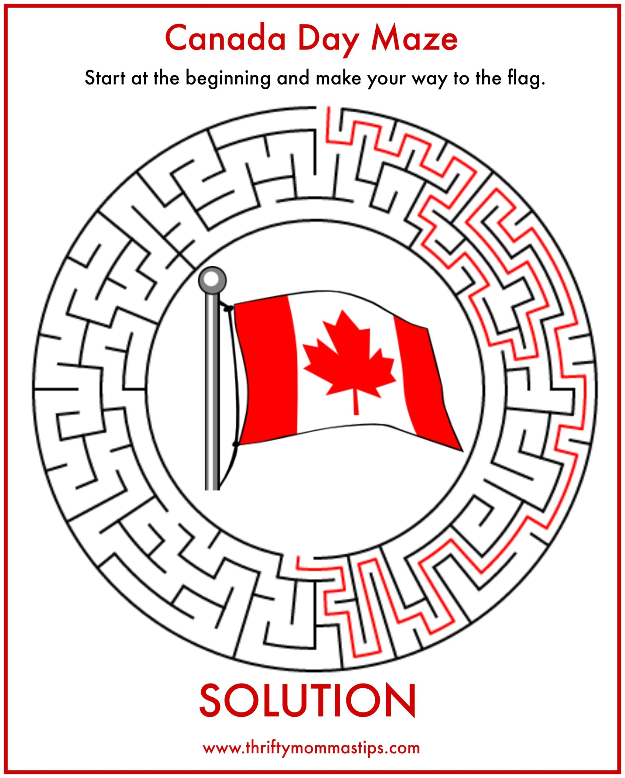 Canada Day Maze