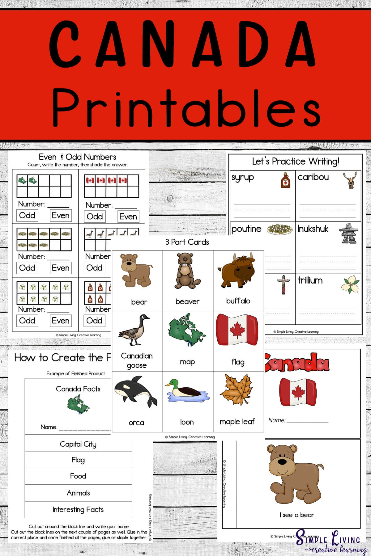 Canada Printables Simple Living Creative Learning