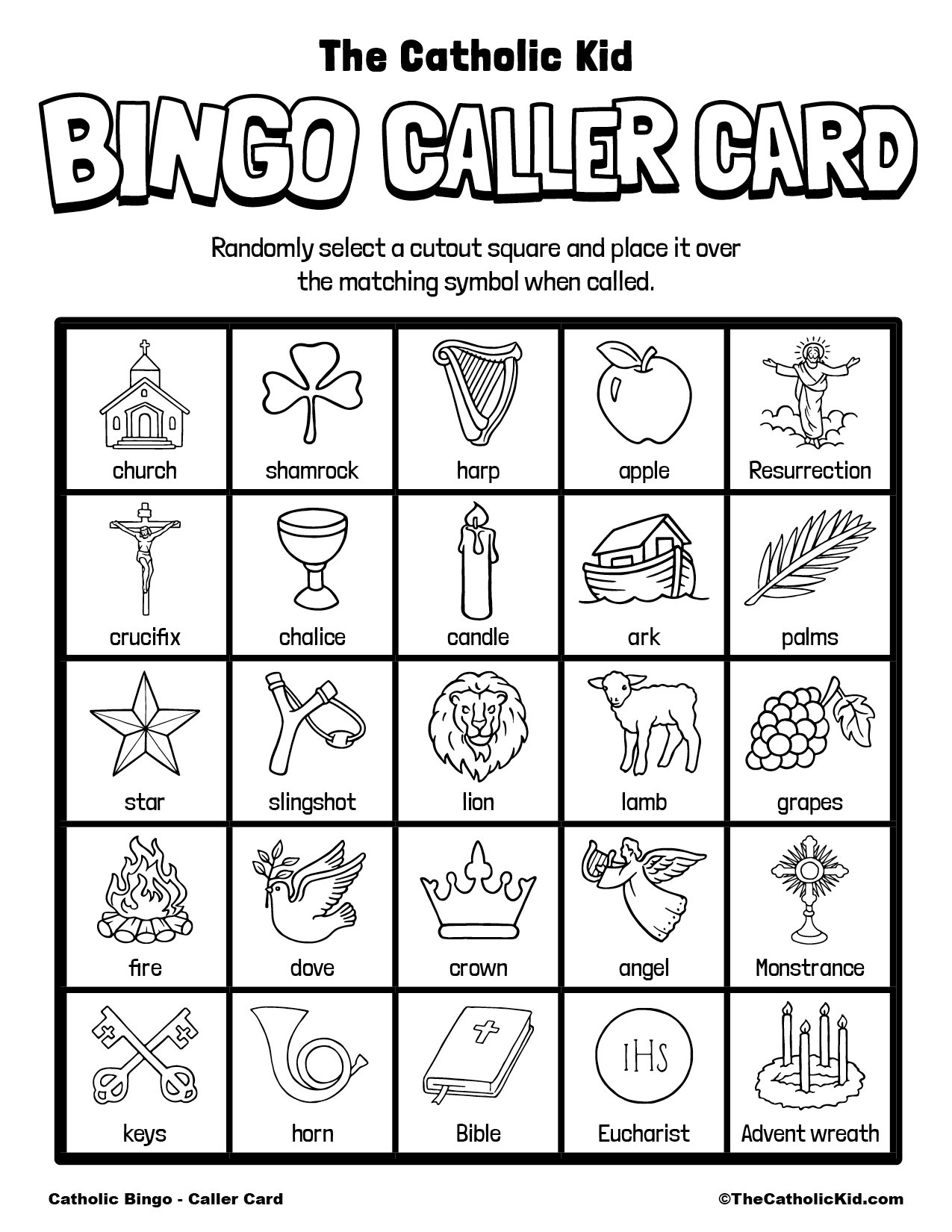 Free Printable Bible Bingo For Preschoolers