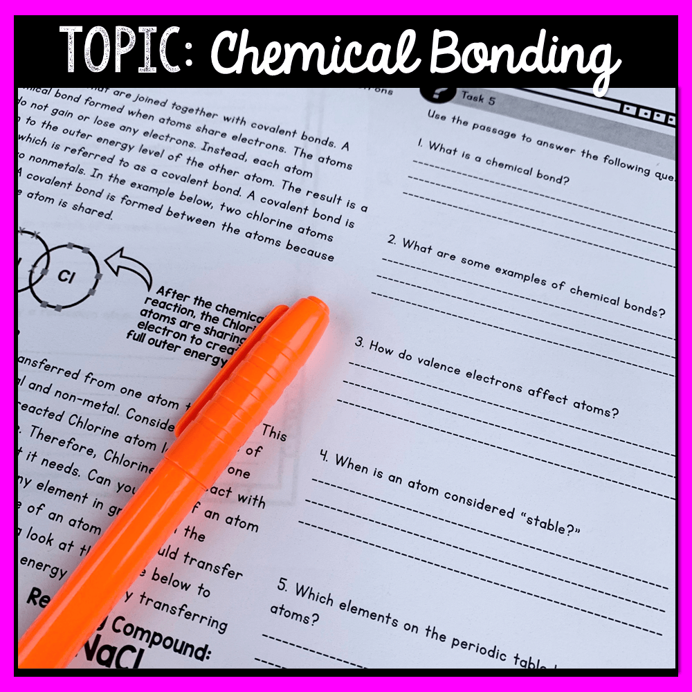 Chemical Bonding And Reactions Close Reading Assignment The Chemical Bonding And Reactions Close Reading Assignment The