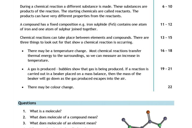 Chemist Reading Comprehension Worksheets