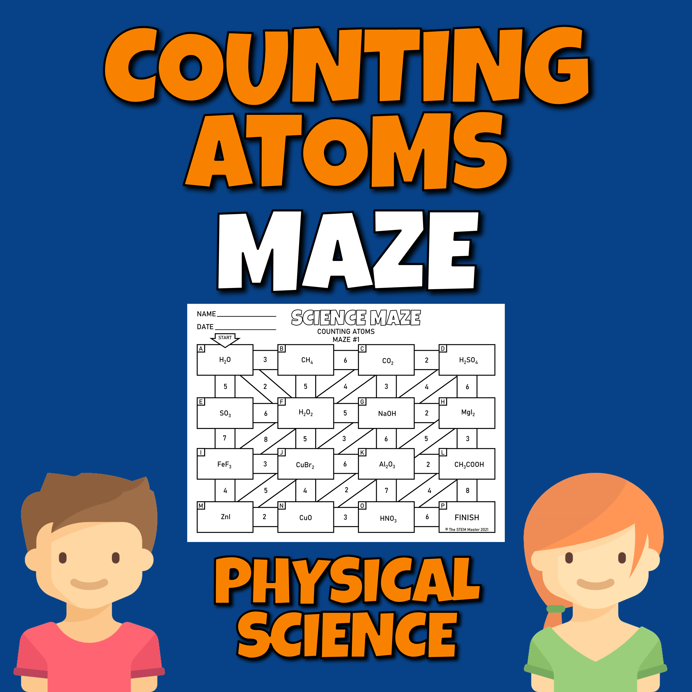 Chemistry Counting Atoms Maze Activity Made By Teachers Chemistry Counting Atoms Maze Activity Made By Teachers
