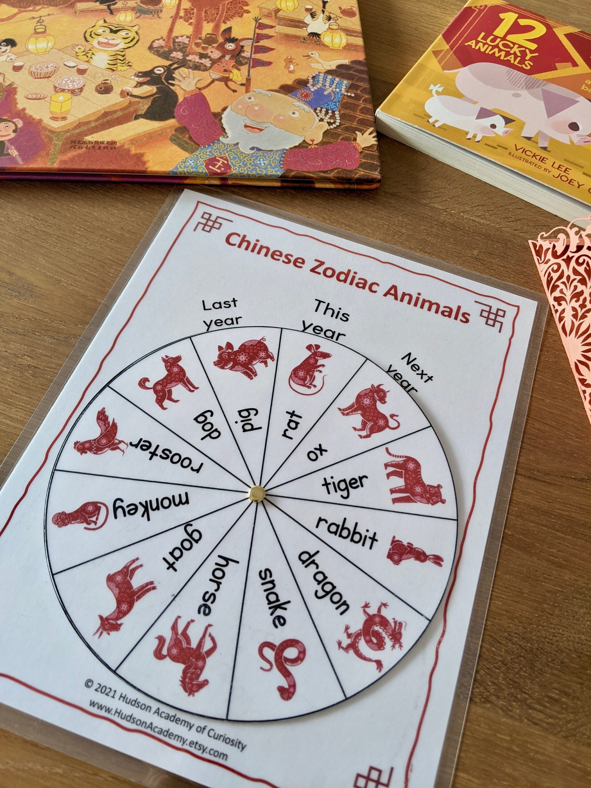 Chinese Zodiac Animals Wheel Lunar New Year Busy Binder Chinese New Year Toddler Busy Book Printable Preschool Kindergarten Worksheets Etsy Hong Kong