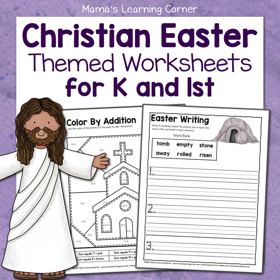 Christian Easter Worksheets For Kindergarten And First Grade Mamas Learning Corner