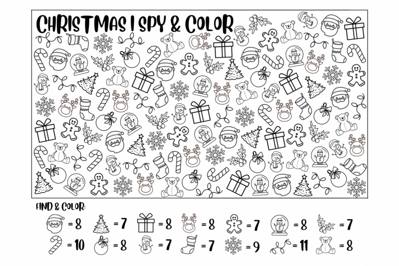 Free Christmas Printable Activity Worksheets