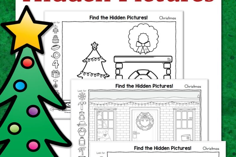 Free Printable Holiday Hidden Picture Worksheet