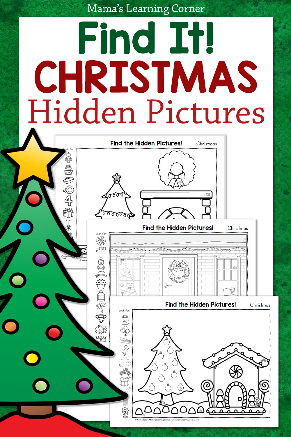 Christmas Hidden Pictures Worksheets Mamas Learning Corner