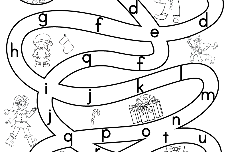 Christmas Maze Worksheet Teach Nology