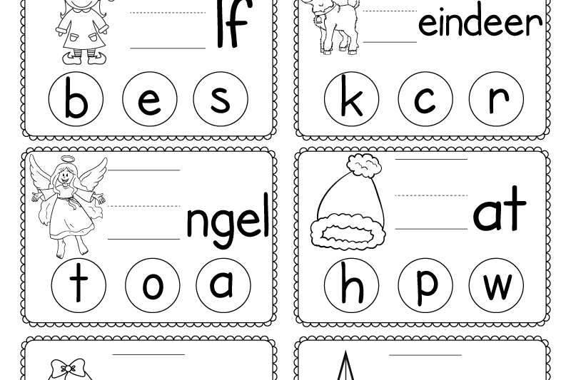 Free Printable Kindergarten Christmas Worksheets