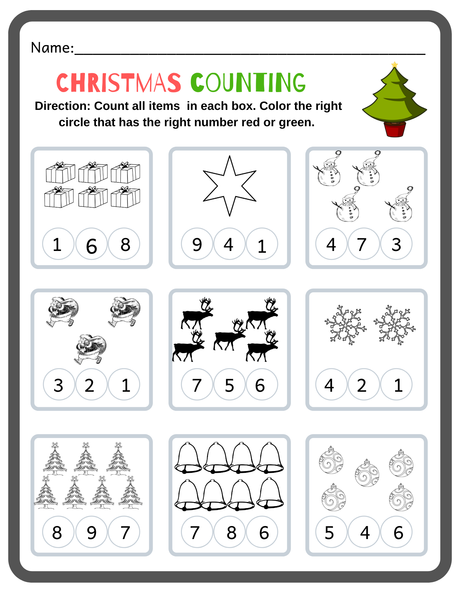 Christmas Preschool Math Activity Made By Teachers Christmas Preschool Math Activity Made By Teachers