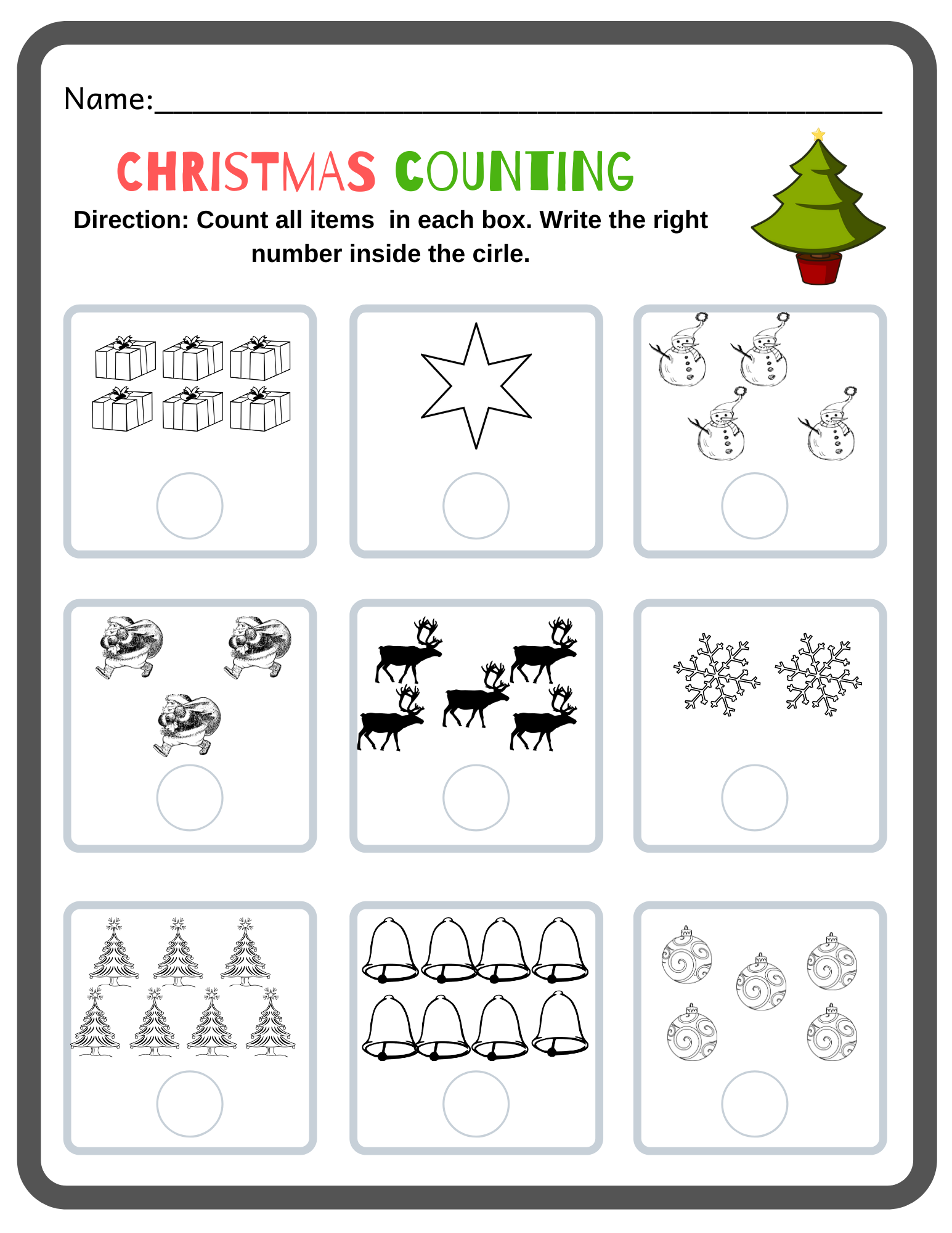 Chirstmas Preschool Printables Chirstmas Preschool Printables