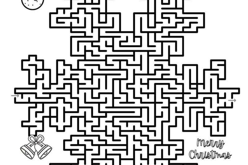 Christmas Maze Worksheet