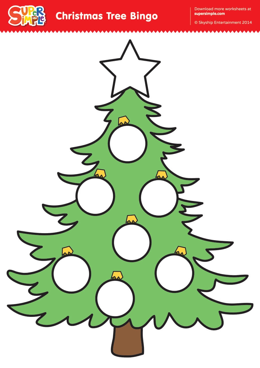 Christmas Tree Bingo Super Simple