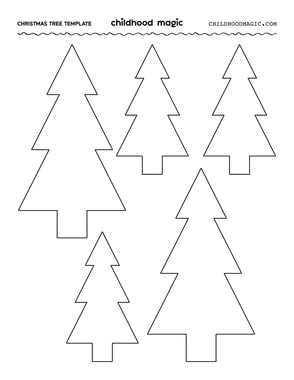 Christmas Tree Outline Childhood Magic