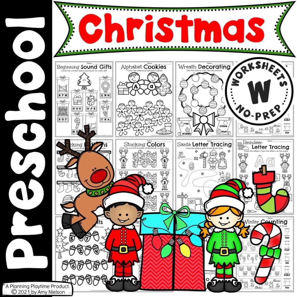 Christmas Worksheets For Preschool Planning Playtime Christmas Worksheets For Preschool Planning Playtime