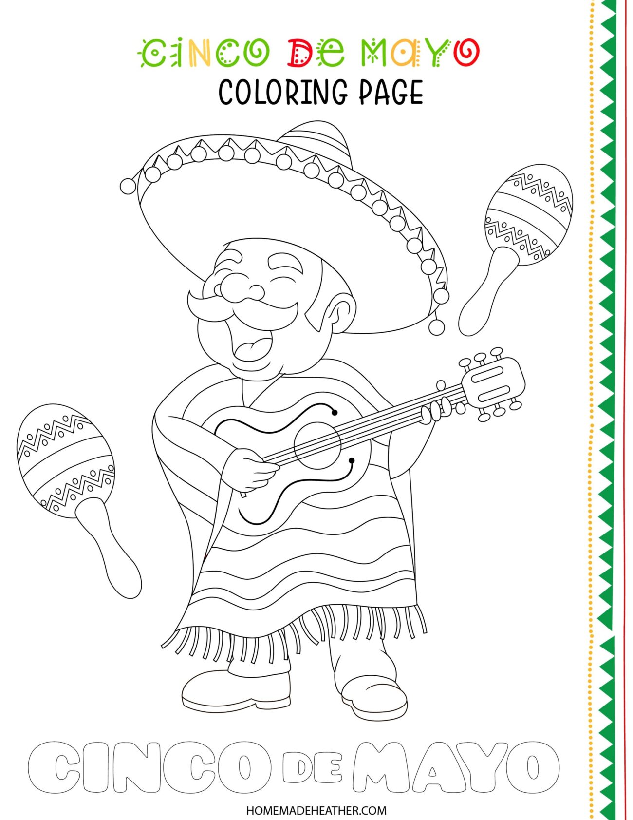 Cinco De Mayo Preschool Printables Worksheets Template Free