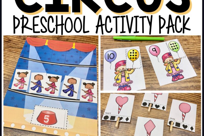 Circus Printable Pack For Preschool