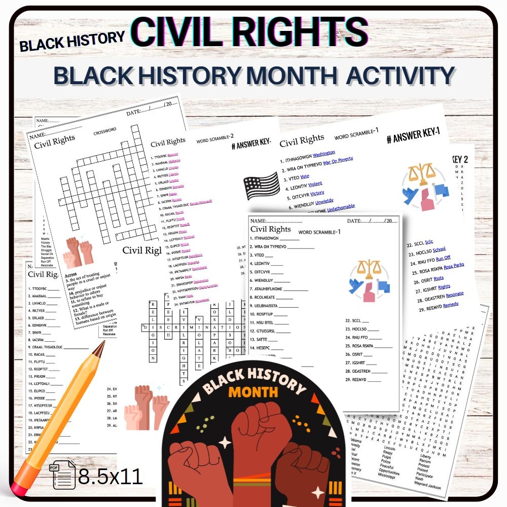 Free Printable Civil Rights Worksheets Free Printable Civil Rights Worksheets