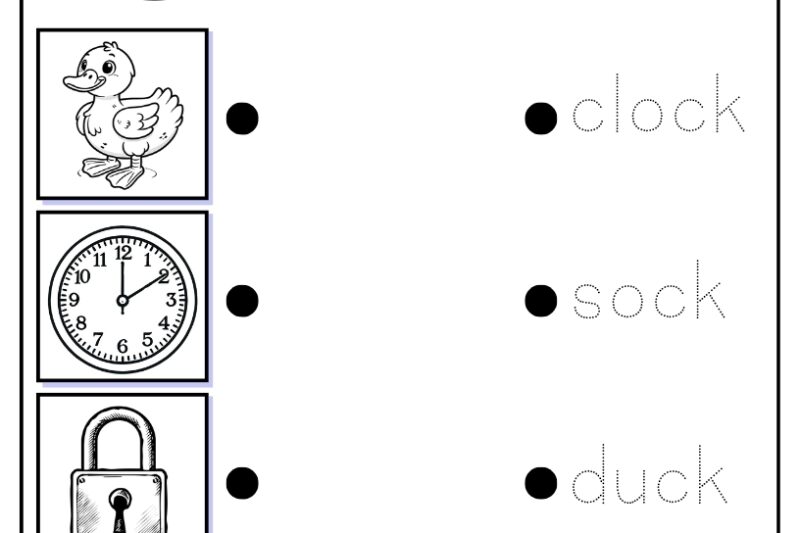 Ck Words Worksheets For Kindergarten