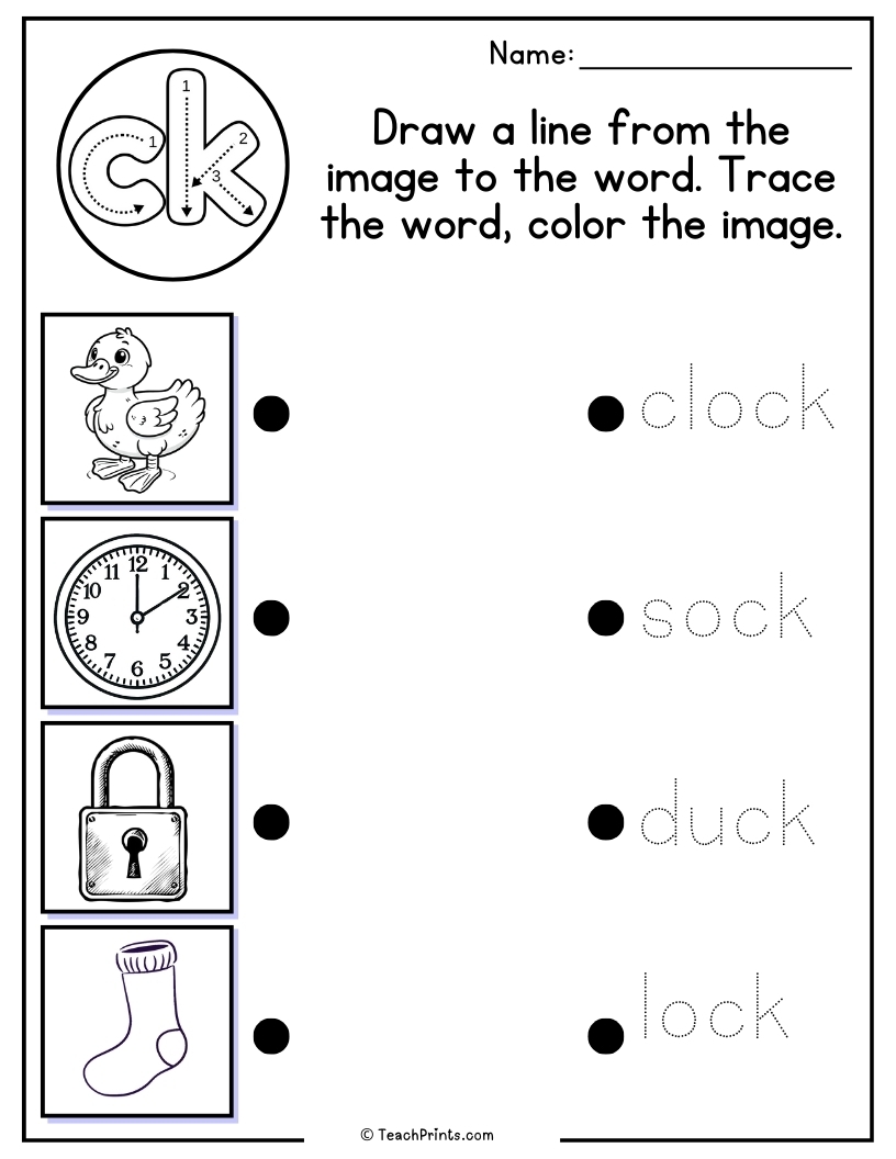 Ck Worksheets Free PDF Printables Teach Prints