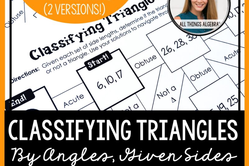 Classifying Triangles Maze Worksheet Answer Key