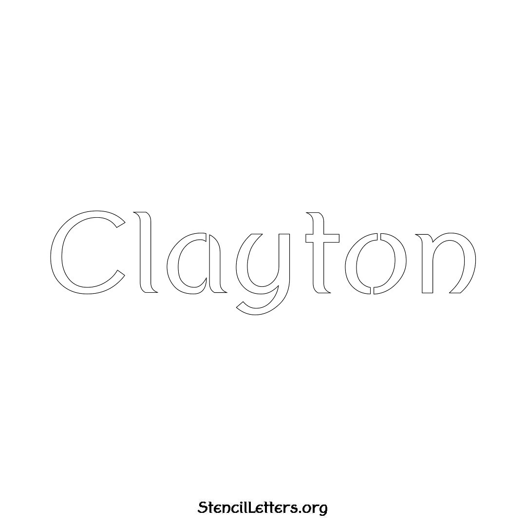 Clayton Free Printable Family Name Stencils With 6 Unique Typography And Lettering Bridges Stencil Letters Org