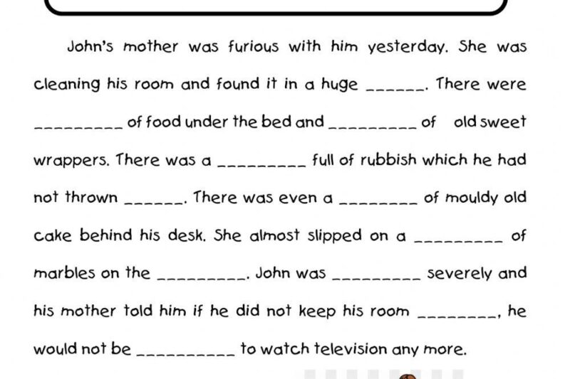 Free Printable Cloze Paragraph Worksheets