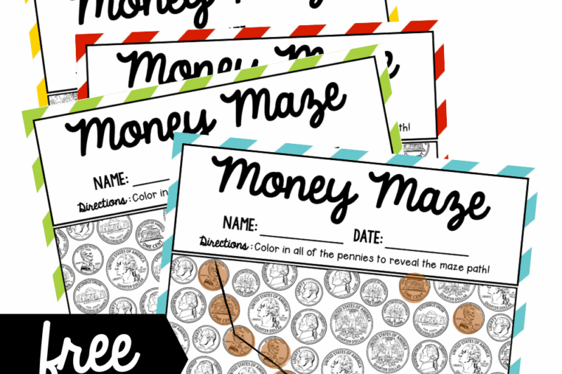 Coin Maze Free Worksheet