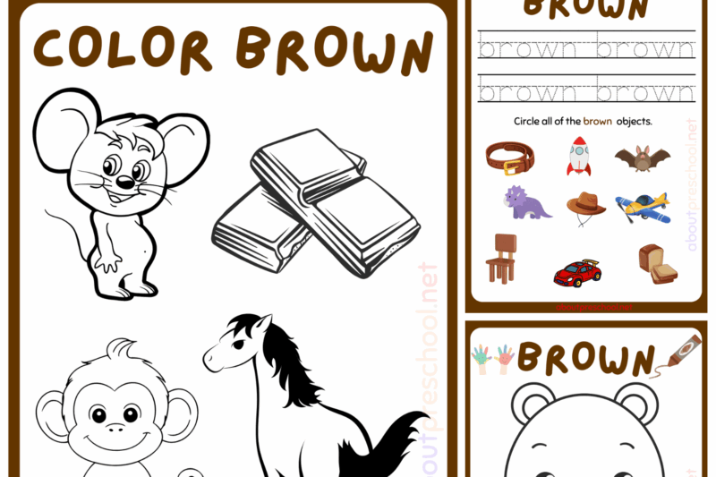 Free Printable Color Brown Worksheet