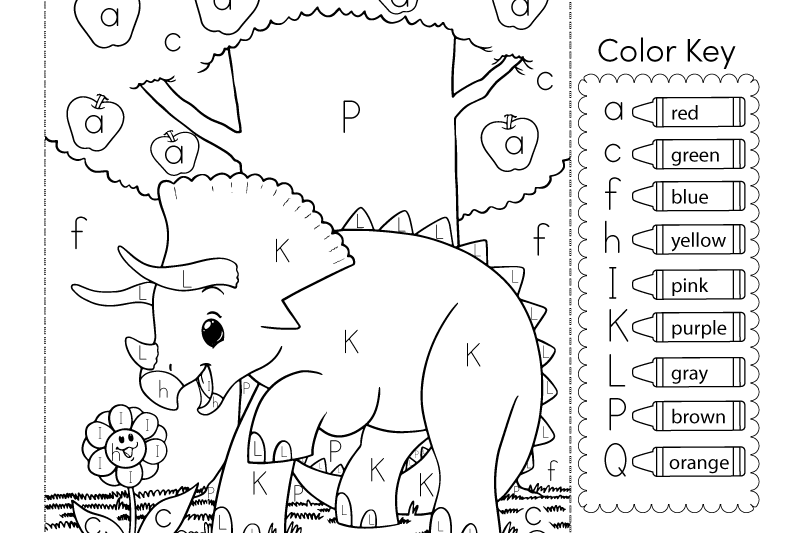 Color The Letters Kindergarten Worksheet Free