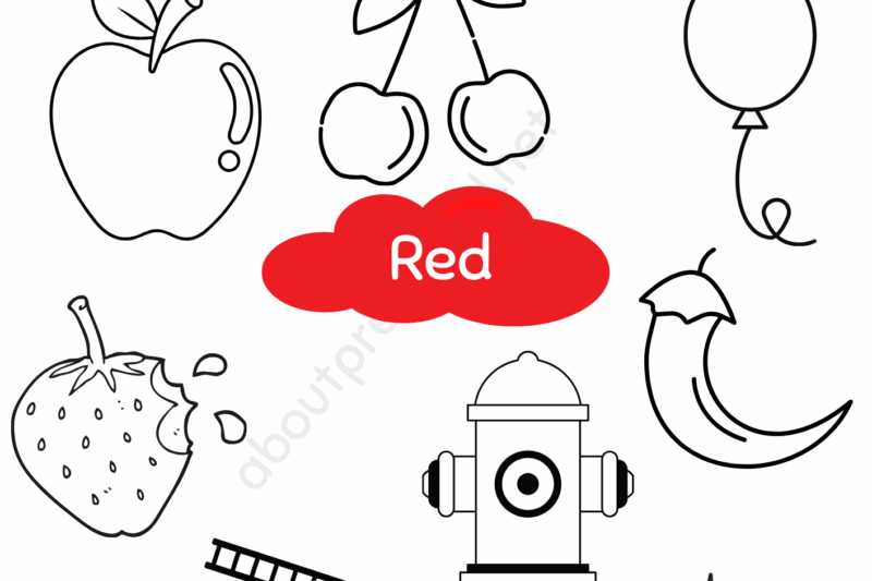 Color Red Activities For Preschool Printable