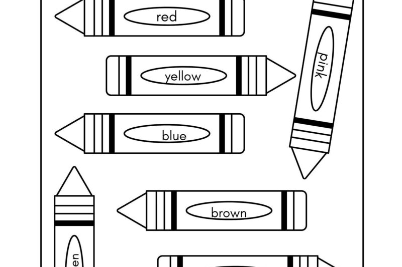 Color Word Preschool Printables