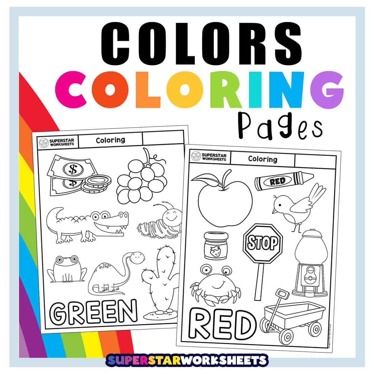 Free Color Word Worksheets For Kindergarten Free Color Word Worksheets For Kindergarten