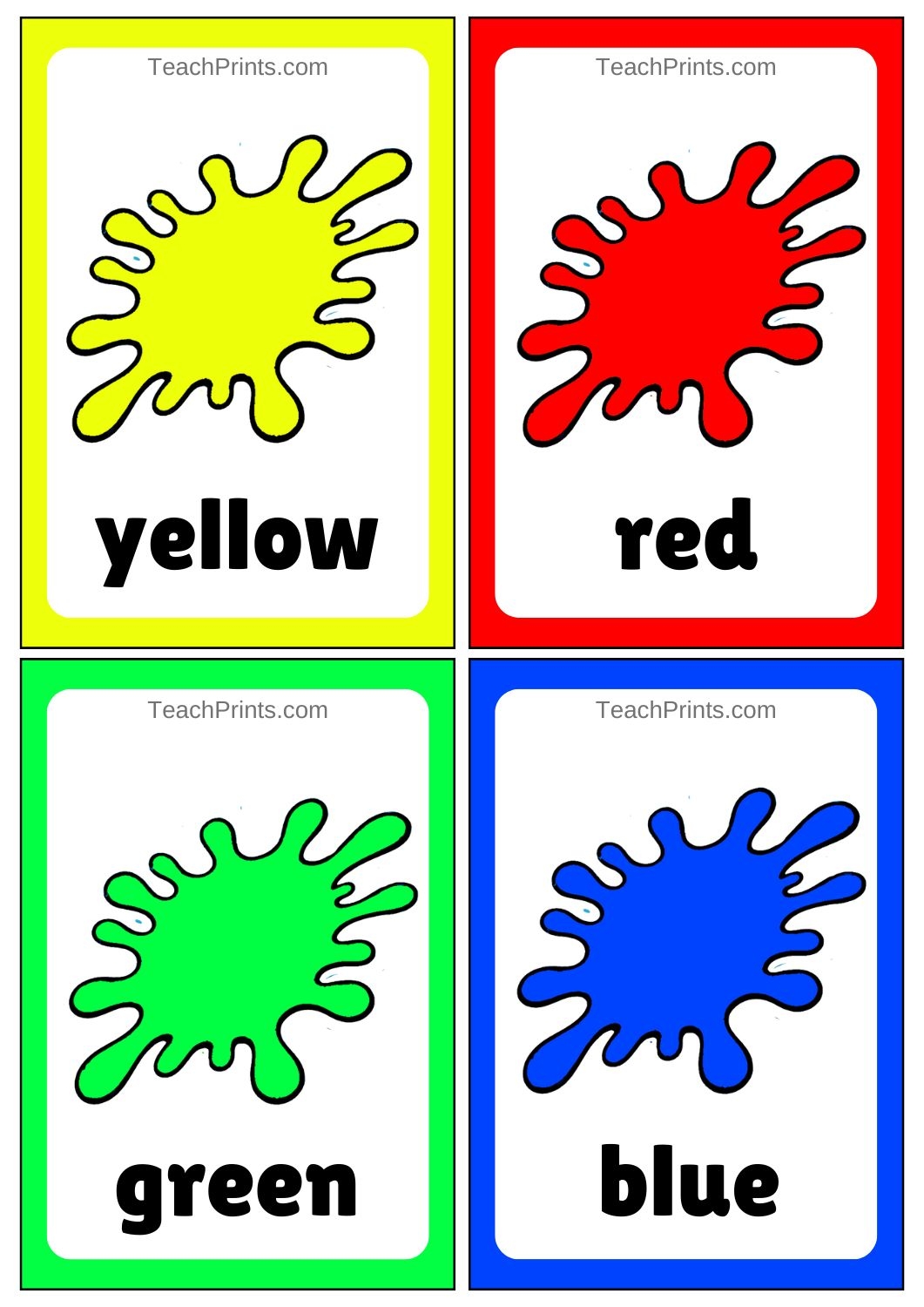 Colors Flashcards Free And Printable Teach Prints Colors Flashcards Free And Printable Teach Prints