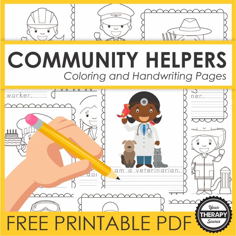 COMMUNITY HELPER COLORING PAGES Your Therapy Source COMMUNITY HELPER COLORING PAGES Your Therapy Source