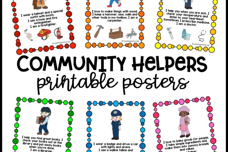 Community Helpers Preschool Free Printables