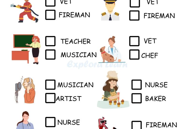 Free Printable Kindergarten Community Helpers Worksheets