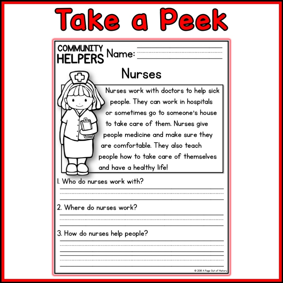 Community Helpers Social Studies Reading Comprehension Passages K 2 Made By Teachers Community Helpers Social Studies Reading Comprehension Passages K 2 Made By Teachers