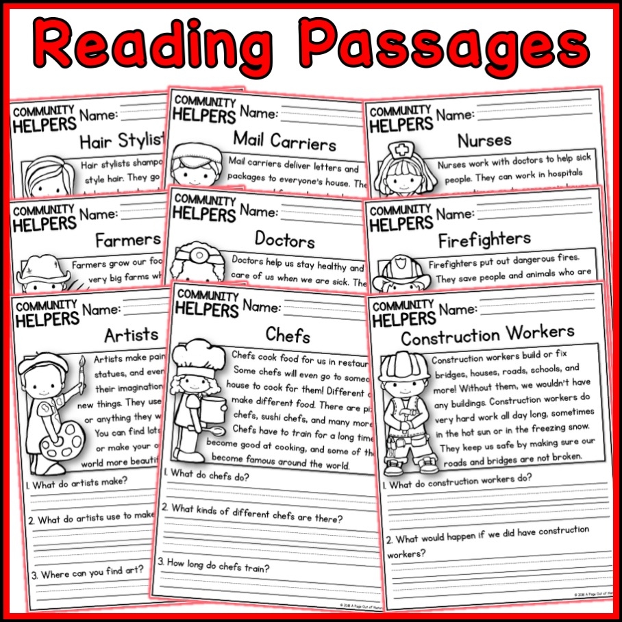 Community Reading Comprehension Worksheets Community Reading Comprehension Worksheets
